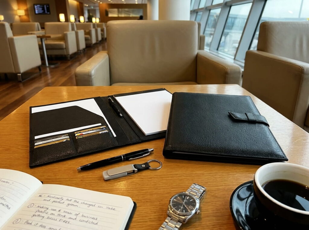 Porte-documents en cuir Cuircom pour le business et le voyage