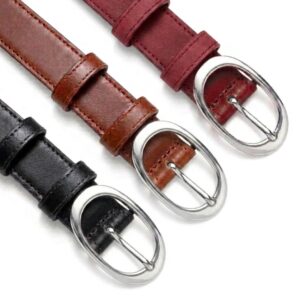Pack 3 ceintures en Cuir Véritable - Boucle Argentée – Cuircom