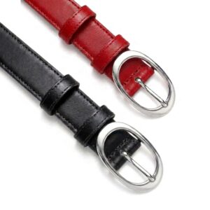 Pack 2 ceintures en Cuir Véritable - Boucle Argentée – Cuircom