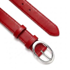 Ceinture femme en cuir véritable - Boucle Argentée – Cuircom