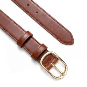Ceinture femme en cuir véritable – Boucle Dorée – Cuircom