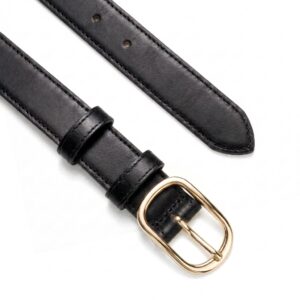 Ceinture femme en cuir véritable – Boucle Dorée – Cuircom
